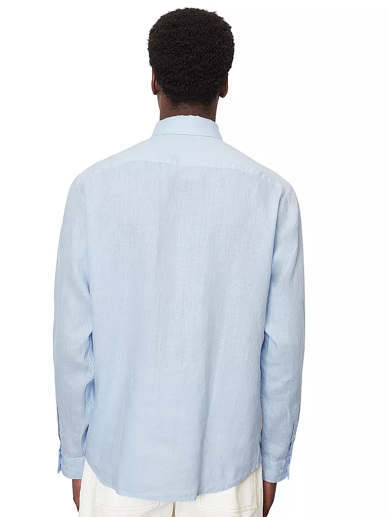MARC O'POLO | Leinenhemd Regular Fit | Blu chiaro