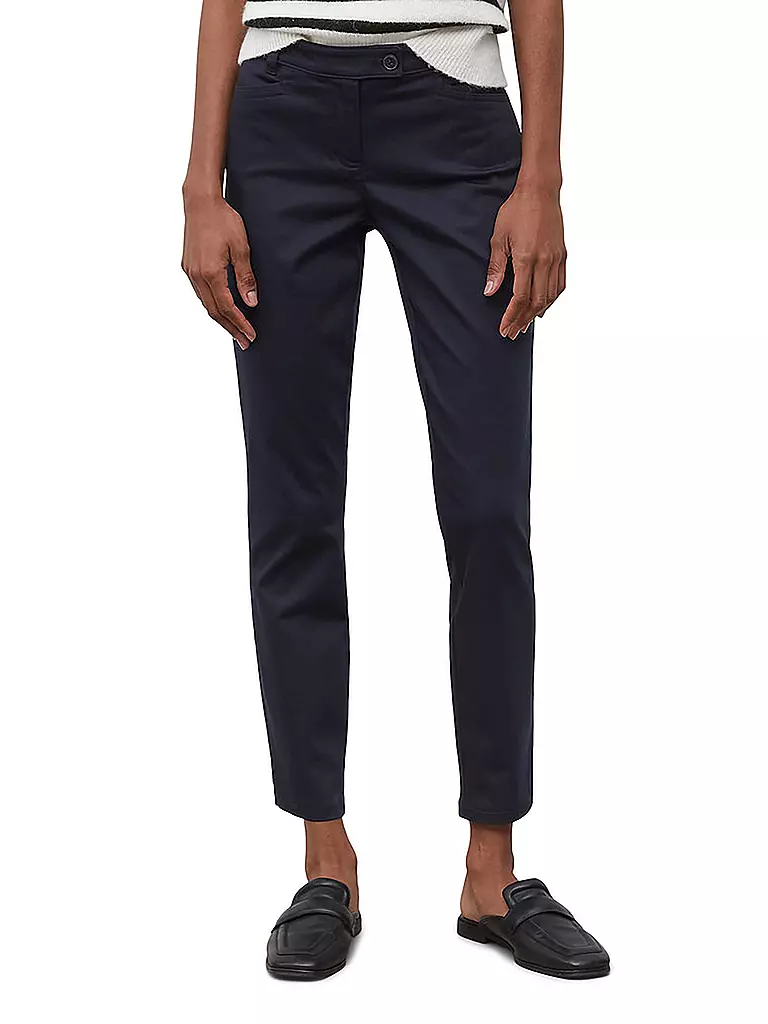 MARC O'POLO | Pantaloni "Laxa" (a vita alta) | Blu scuro