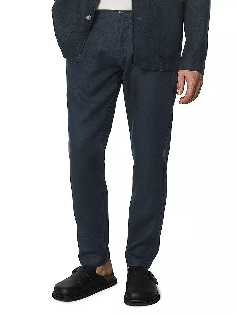 MARC O'POLO | Pantaloni di lino OSBY | Blu scuro
