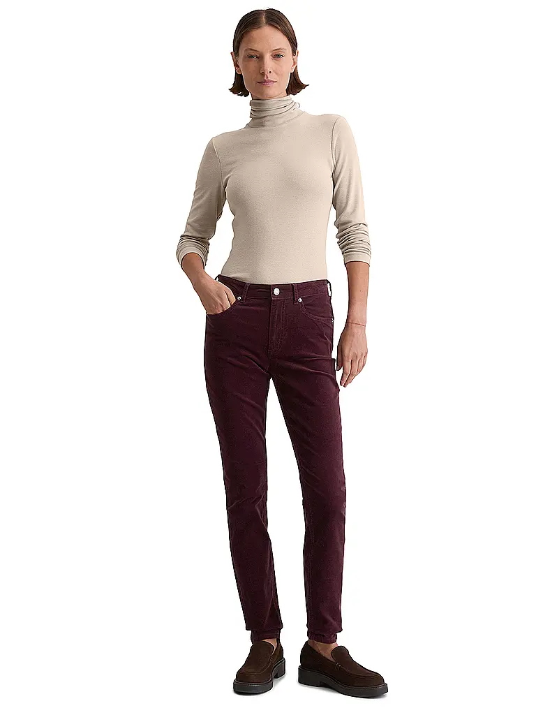 MARC O'POLO | Pantaloni Slim Fit | Rosso scuro