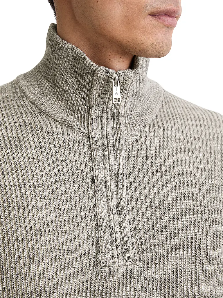 MARC O'POLO | Pullover Troyer | Beige