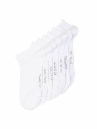 MAX CALVIN | Calzini sneaker confezione da 7 pz. bianco