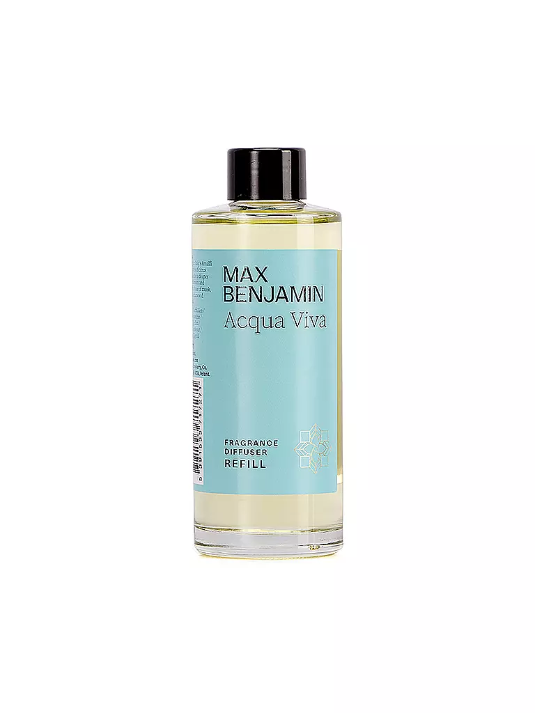 MAX BENJAMIN | Ricarica per diffusore ambiente CLASSIC COLLECTION 150ml Acqua Viva | Blu chiaro