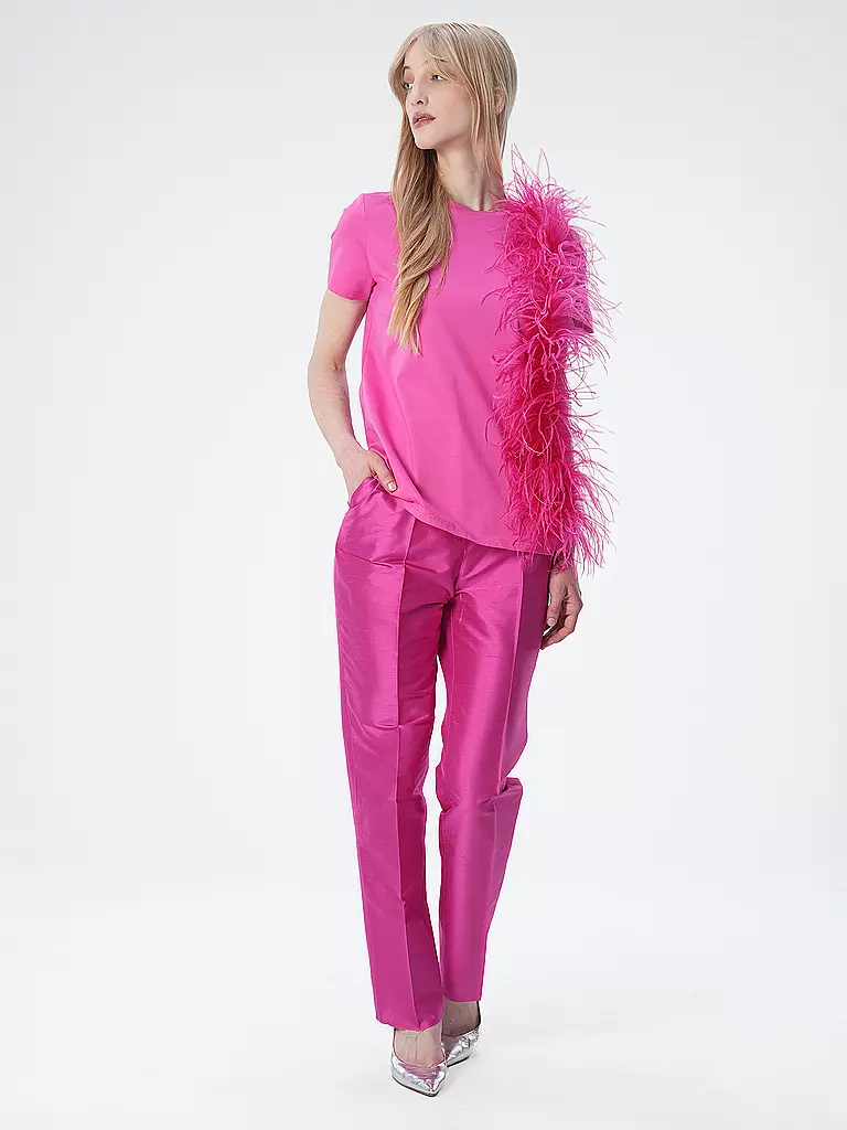 MAX MARA STUDIO | Pantaloni di seta SHANTUNG | Fucsia