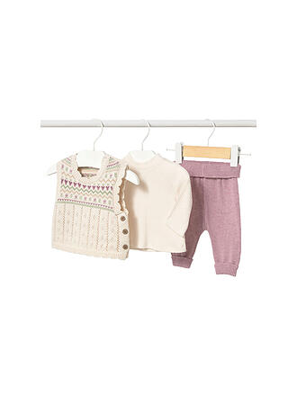 MAYORAL | Set neonato gilet con maglietta a maniche lunghe e pantaloni
