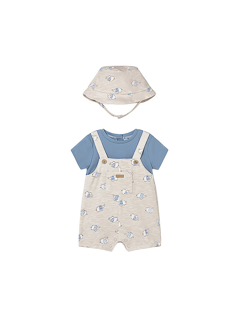 Set neonato 2 pezzi tutina con cappello beige 56