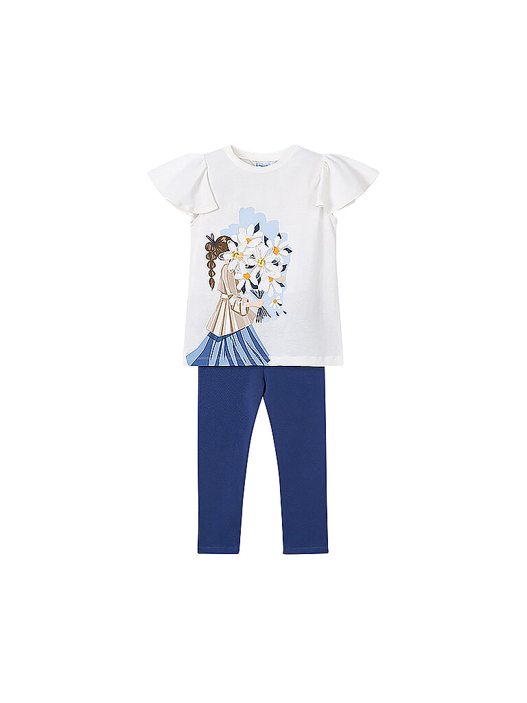 Set da bambina 2 pezzi T-shirt e leggings blu 110