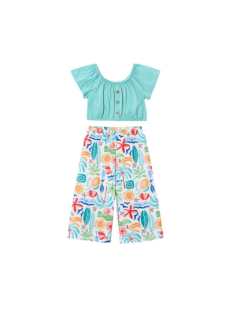 Set da bambina 2 pezzi maglietta e pantaloni multicolore 98