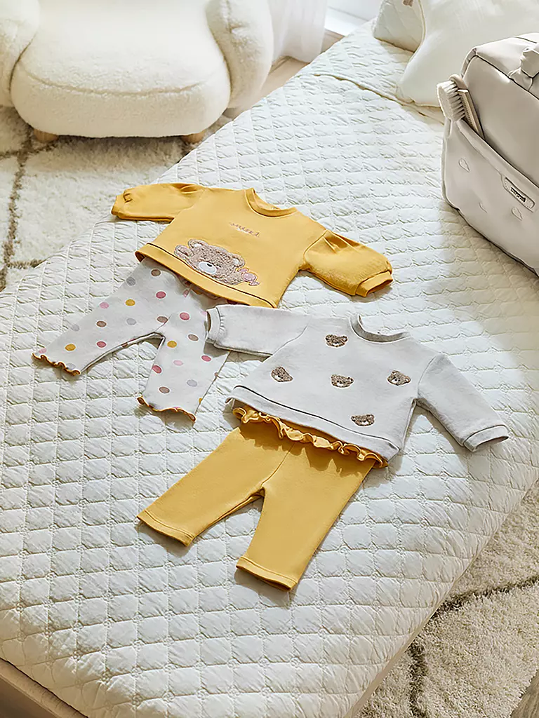 MAYORAL | Baby Set 2 Shirts, 2 Hosen 4-teilig  | Giallo