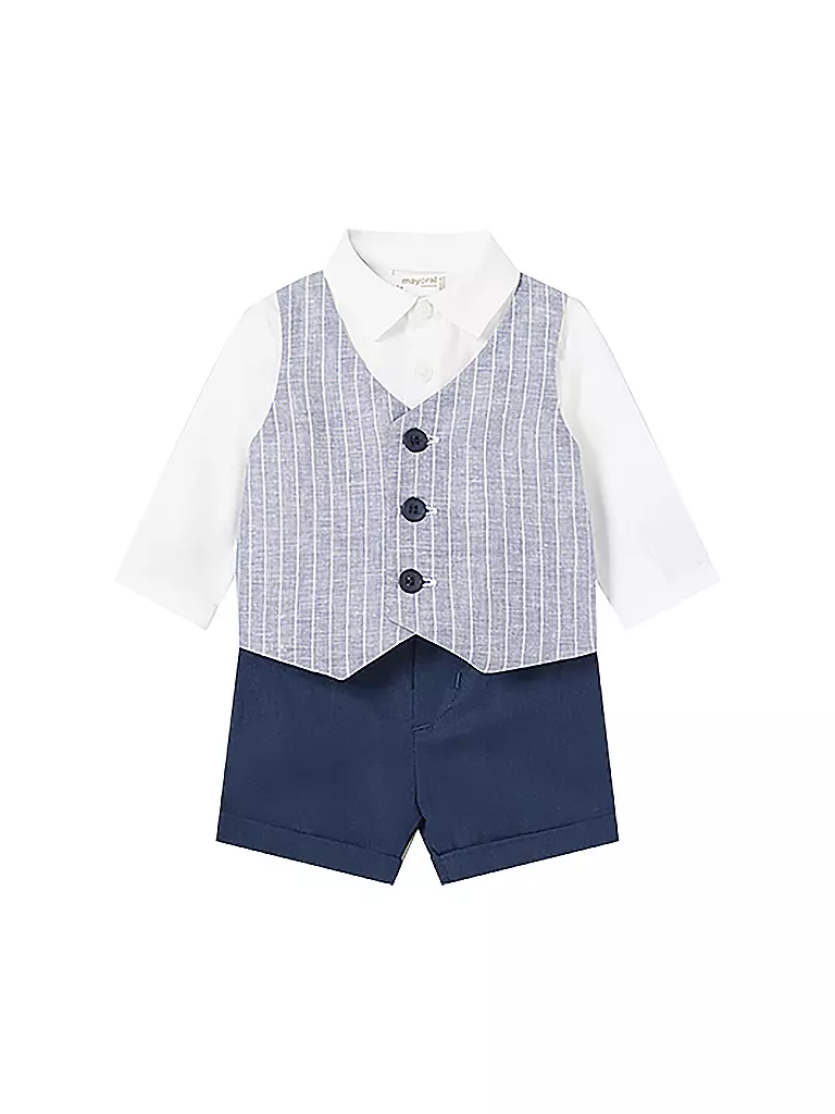 MAYORAL | Baby Set 2-teilig Hemd, Gilet und Hose | Blu scuro