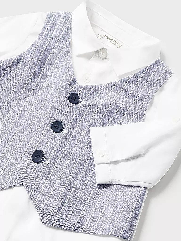 MAYORAL | Baby Set 2-teilig Hemd, Gilet und Hose | Blu scuro