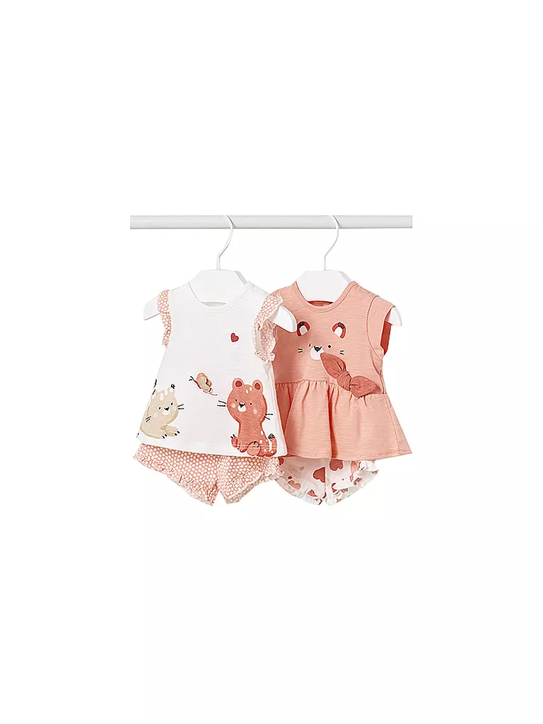 MAYORAL | Baby Set 4-teilig T-Shirt und Shorts  | Arancione