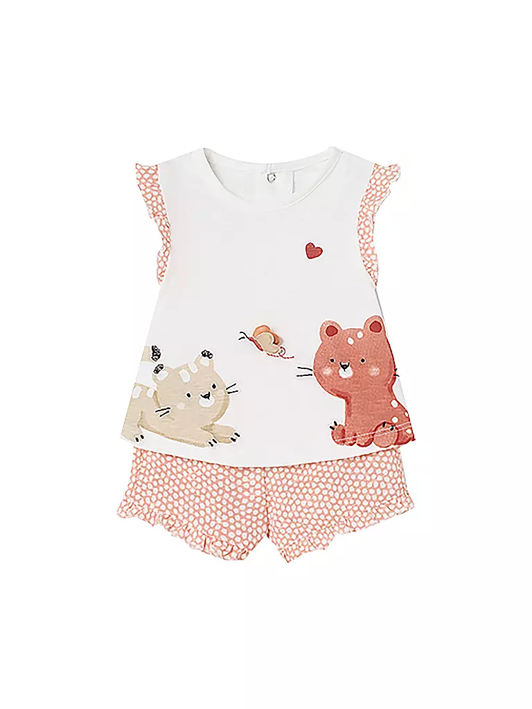 MAYORAL | Baby Set 4-teilig T-Shirt und Shorts  | Arancione