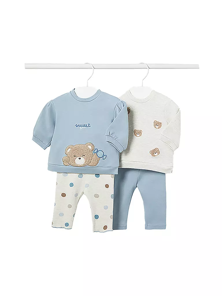 MAYORAL | Baby Set 4-tlg. Sweater und Pullover  | Blu chiaro