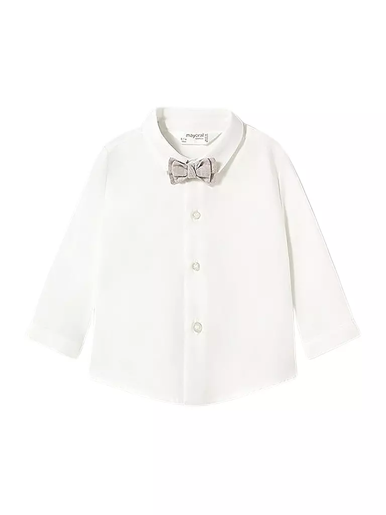 MAYORAL | Camicia da neonato con papillon | Crema