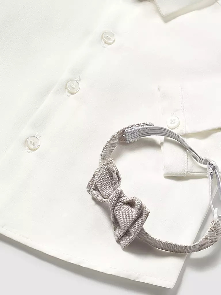 MAYORAL | Camicia da neonato con papillon | Crema