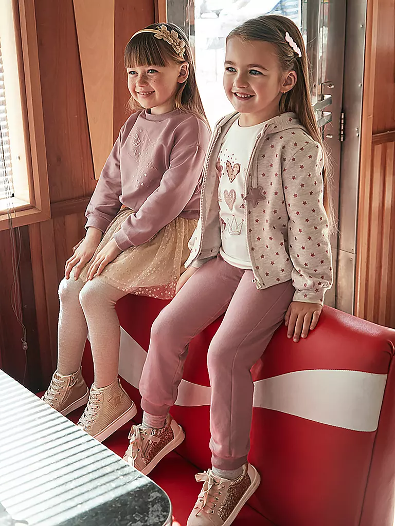 MAYORAL | Mädchen Set  3-teillig Sweatjacke, Langarmshirt und Jogginghose | Rosa