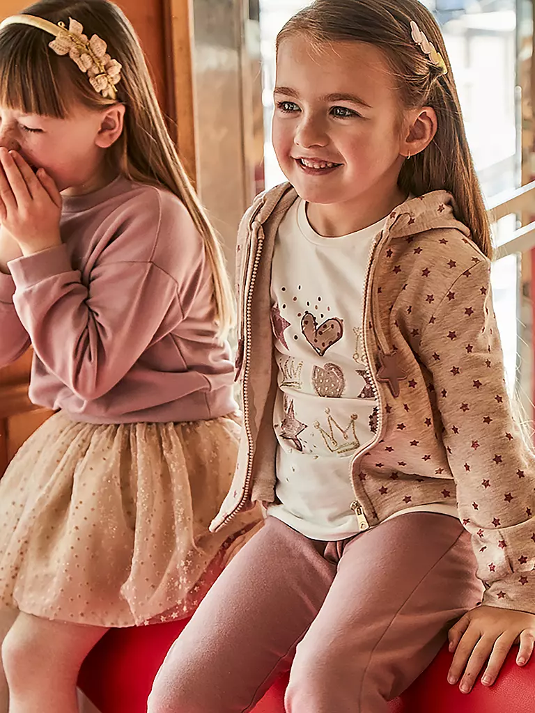 MAYORAL | Mädchen Set  3-teillig Sweatjacke, Langarmshirt und Jogginghose | Rosa