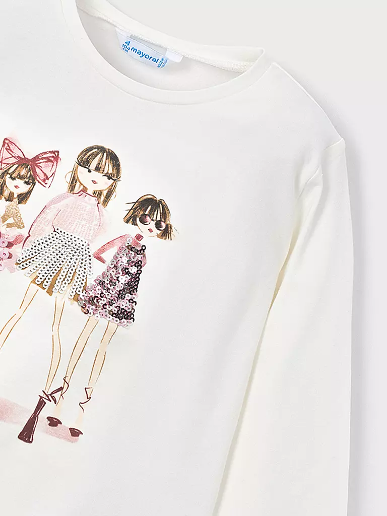 MAYORAL | Maglietta a maniche lunghe da ragazza | Crema
