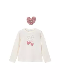 MAYORAL | Maglietta a maniche lunghe da bambina con elastico per capelli | Crema