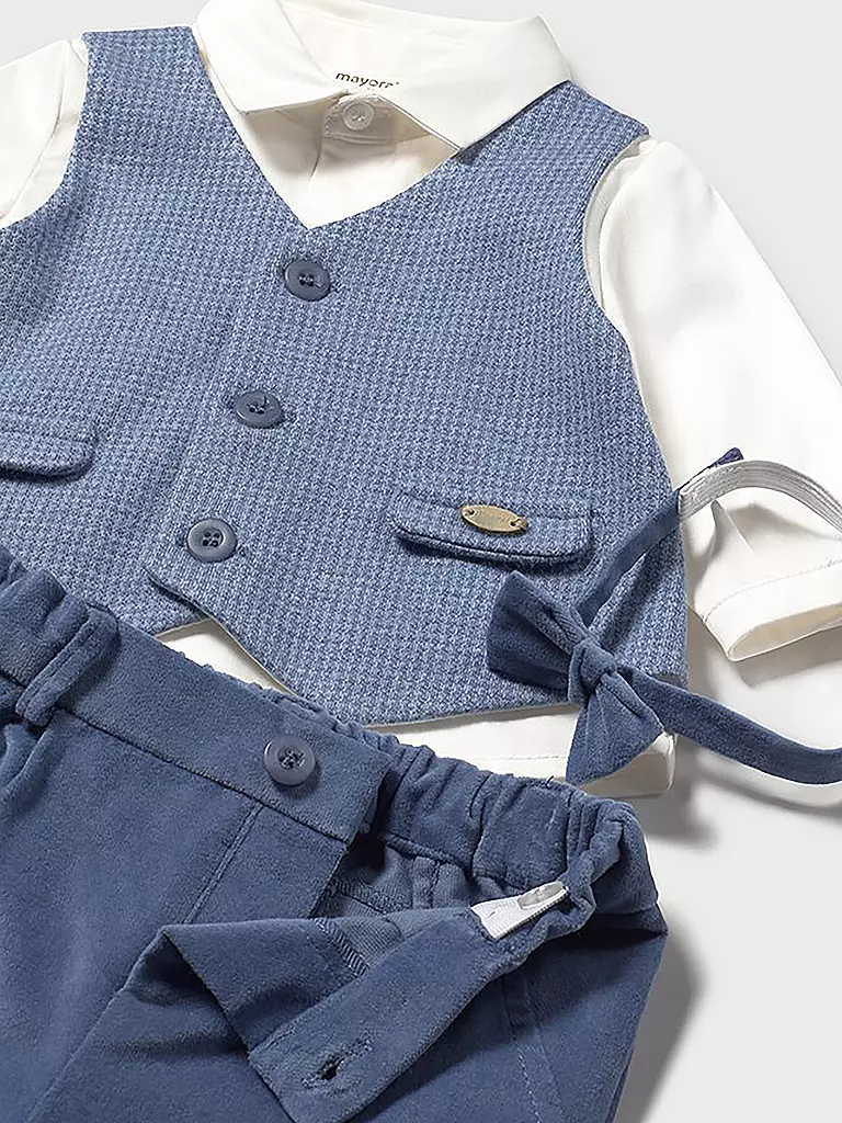 MAYORAL | Set 3 pezzi neonato camicia, pantaloni e papillon | 