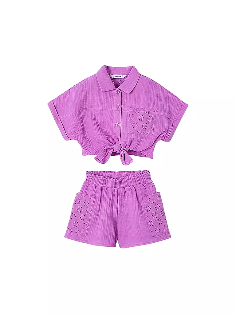 MAYORAL | Set da bambina 2 pezzi, blusa e shorts | Fucsia