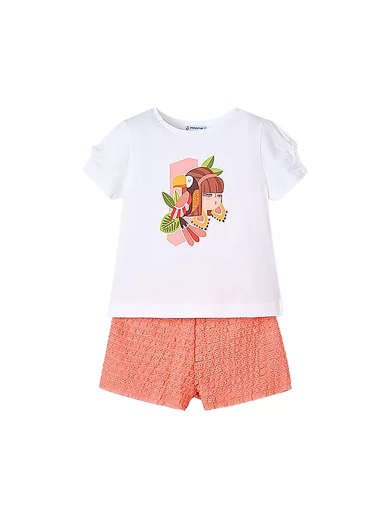 MAYORAL | Set da bambina 2 pezzi T-shirt e shorts | Arancione