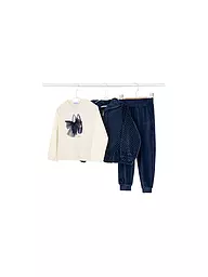 MAYORAL | Set da bambina 3 pezzi giacca, maglietta a maniche lunghe e pantaloni | Blu scuro