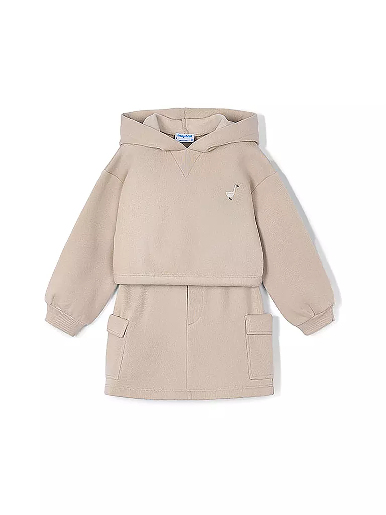 MAYORAL | Set da bambina con felpa e gonna | Beige