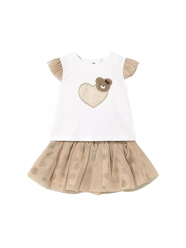 MAYORAL | Set neonata 2 pezzi T-shirt e gonna | Beige