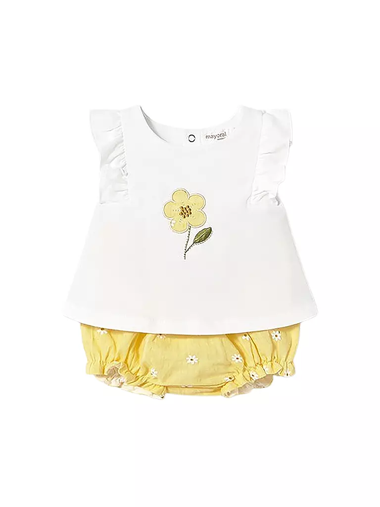 MAYORAL | Set neonata 2 pezzi T-shirt e shorts | Giallo