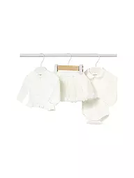 MAYORAL | Set neonata 3 pezzi, cardigan, body e gonna | Crema