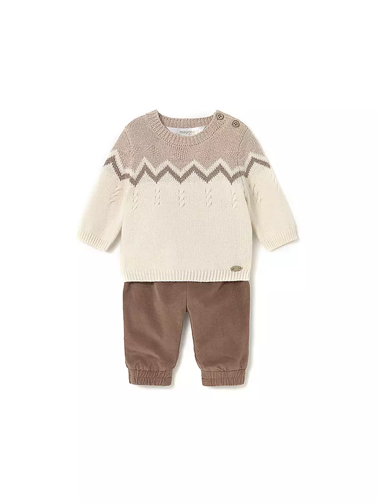 MAYORAL | Set neonato 2 pezzi maglione e pantaloni | Marrone