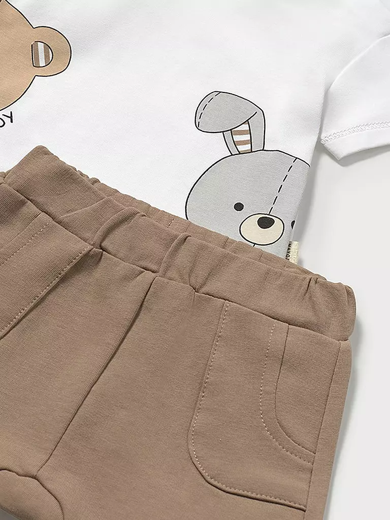 MAYORAL | Set neonato 2 pezzi T-shirt e shorts | Marrone