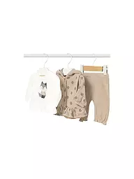 MAYORAL | Set neonato 3 pezzi giacca, maglietta a maniche lunghe e pantaloni | Beige
