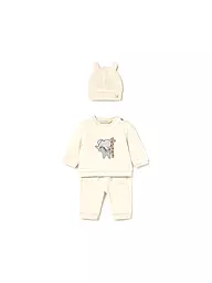 MAYORAL | Set neonato 3 pezzi maglione, pantaloni, cappello | Crema