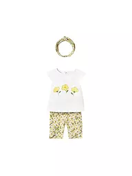MAYORAL | Set neonato 3 pezzi T-shirt, cardigan e leggings | Giallo