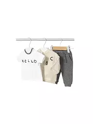 MAYORAL | Set neonato 3 pezzi T-shirt, giacca e pantaloni | Beige