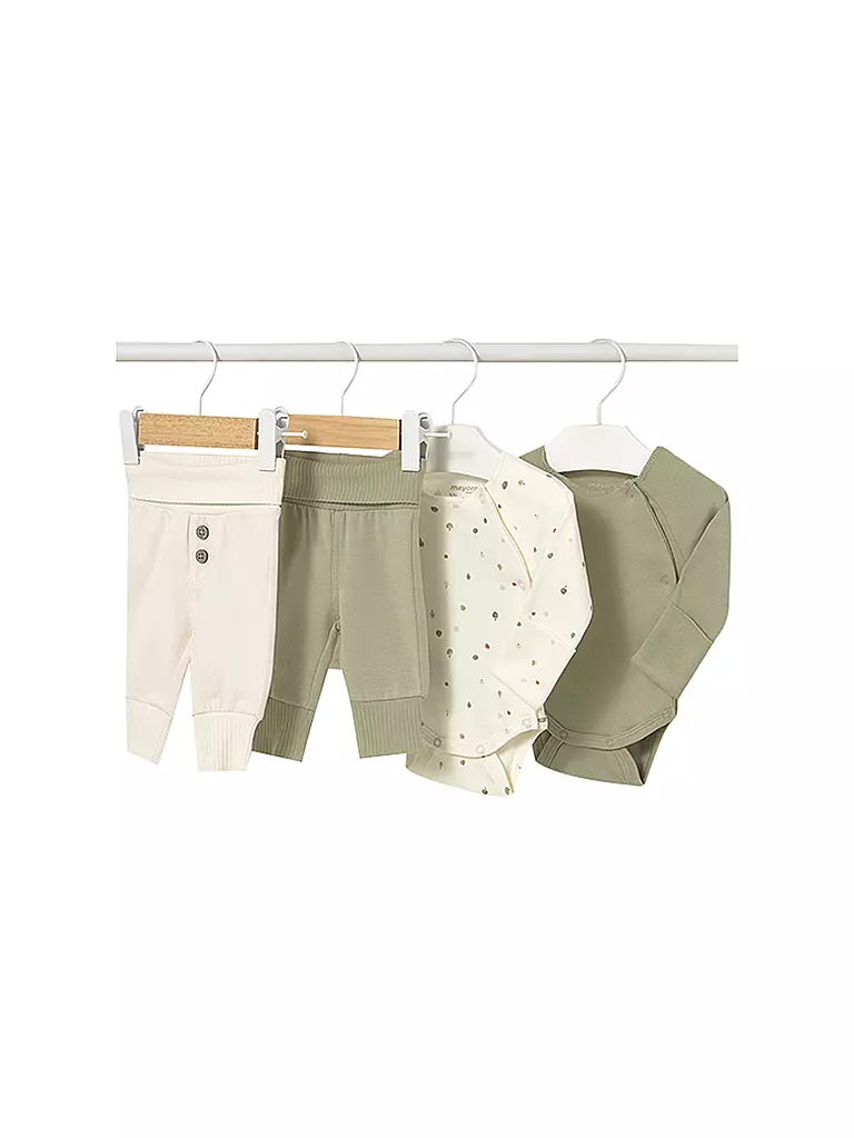 MAYORAL | Set neonato 4 pezzi body e pantaloni | Verde