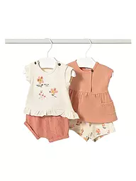 MAYORAL | Set neonato 4 pezzi T-shirt e shorts | Arancione