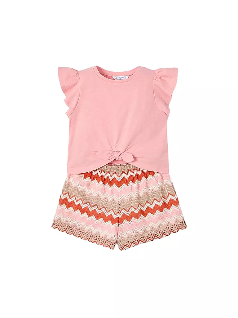 MAYORAL | Set per bambina 2 pezzi T-shirt e pantaloncini | Corallo