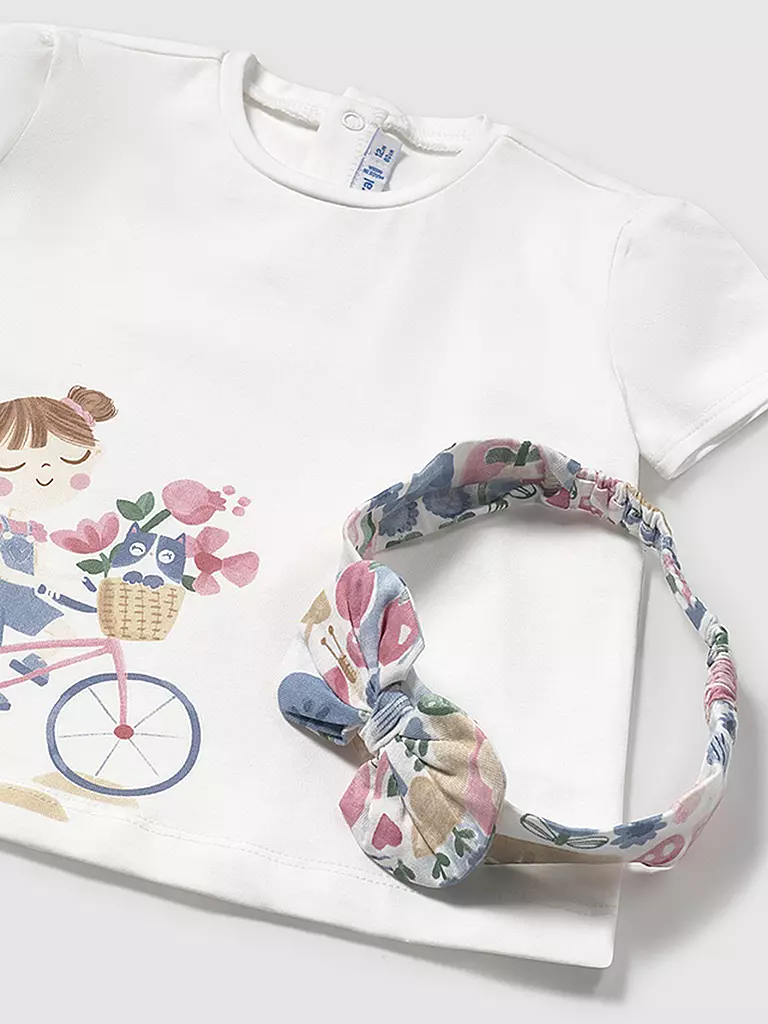 MAYORAL | T-shirt neonata con fascia per capelli | 