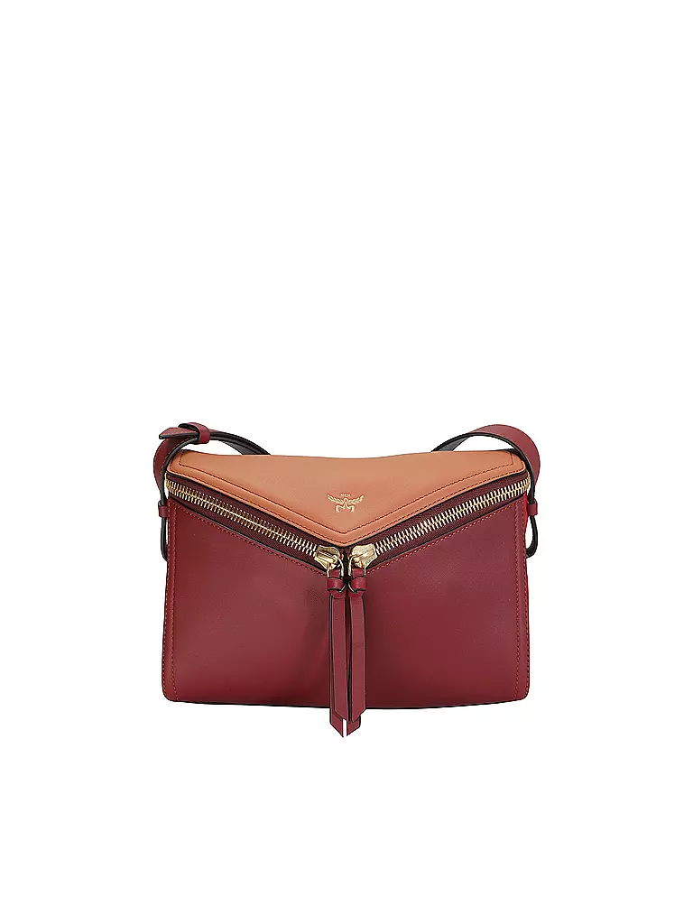 MCM | Borsa in pelle - Borsa a tracolla DIAMOND Small | Rosso scuro