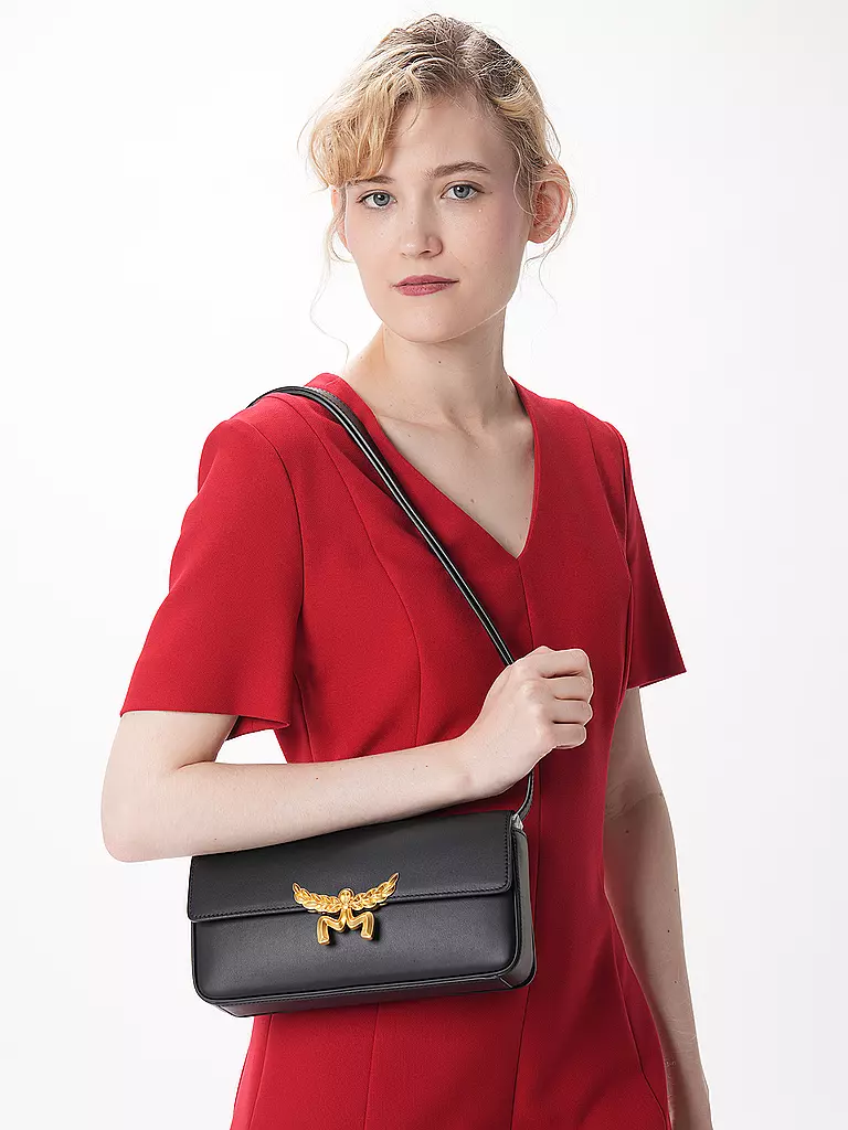 MCM | Borsa in pelle - Borsa a tracolla HIMMEL Small | Nero