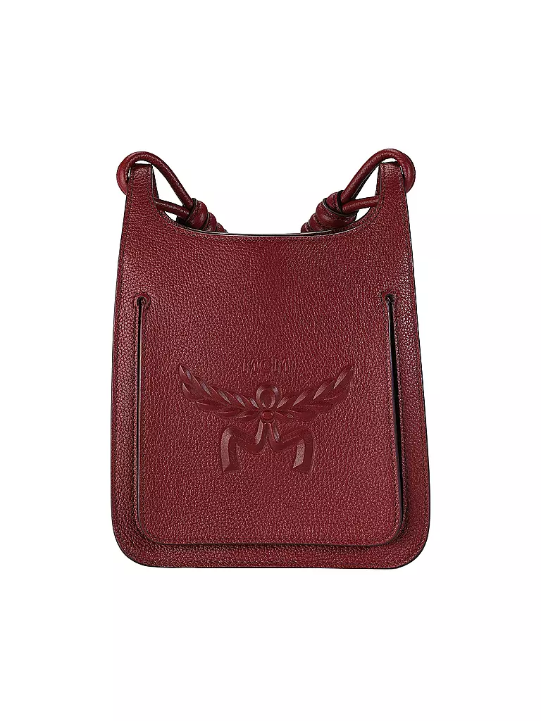 MCM | Borsa in pelle - Hobo HIMMEL | Rosso scuro
