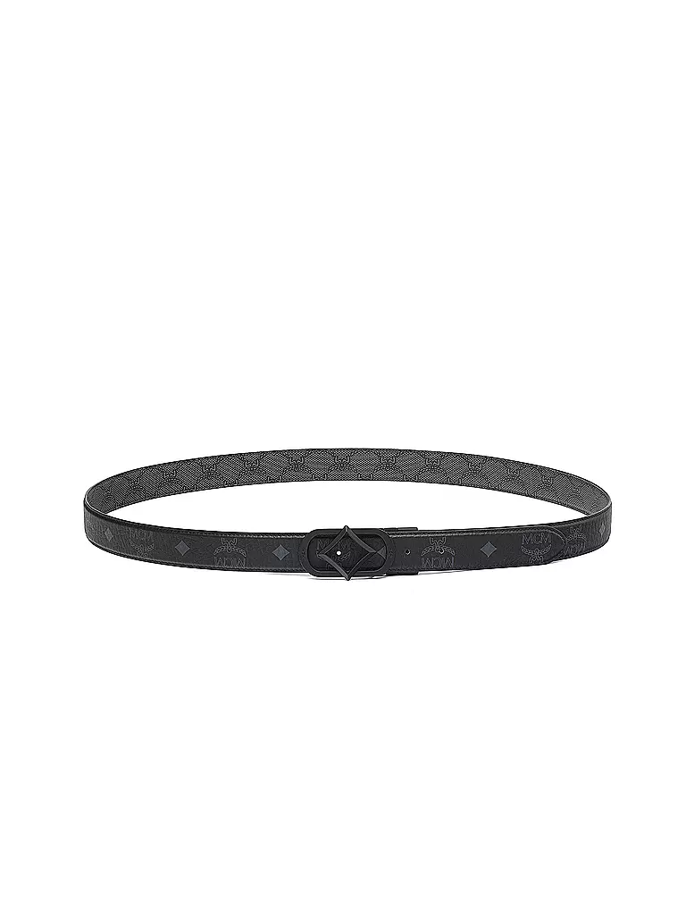 MCM | Cintura in pelle - Cintura reversibile VISETOS | Nero