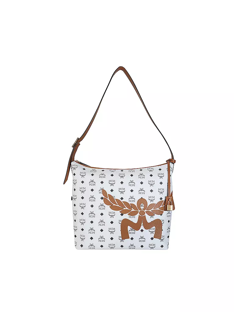 MCM | Ledertasche - Hobo AREN Large  | Bianco