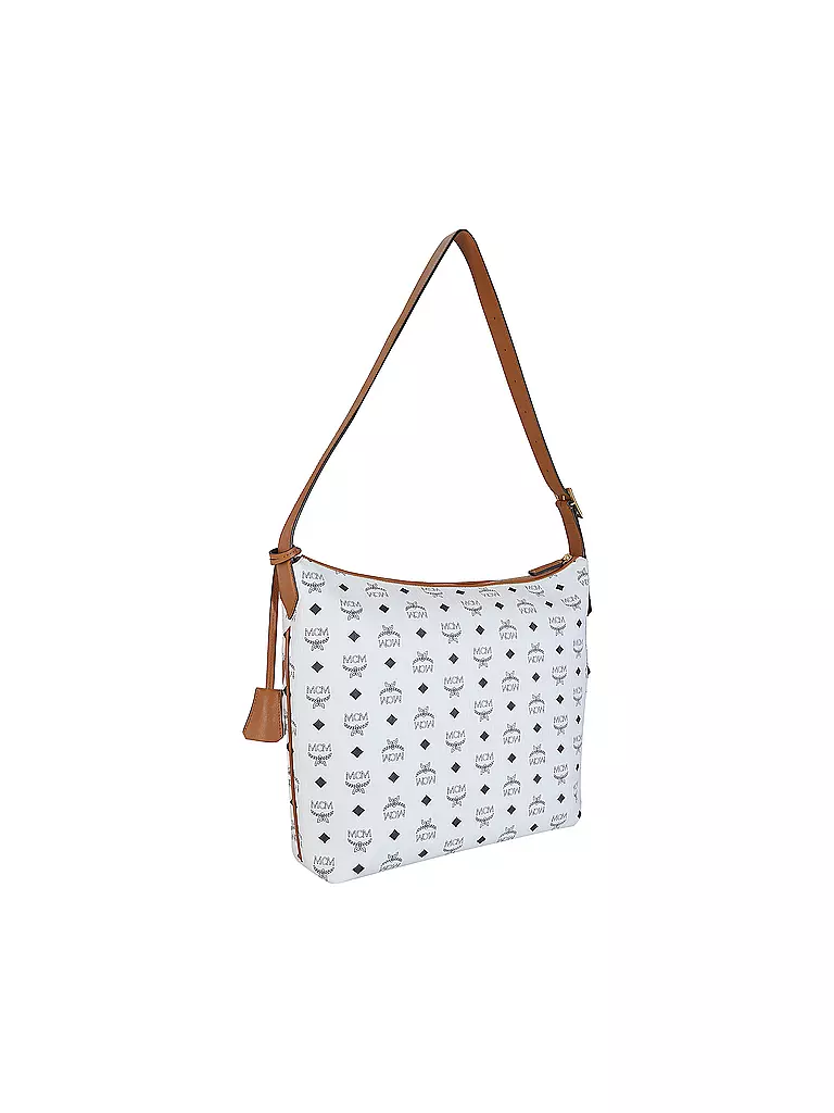 MCM | Ledertasche - Hobo AREN Large  | Bianco