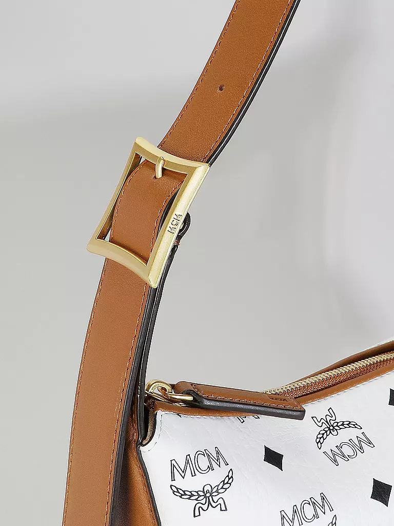 MCM | Ledertasche - Hobo AREN Large  | Bianco