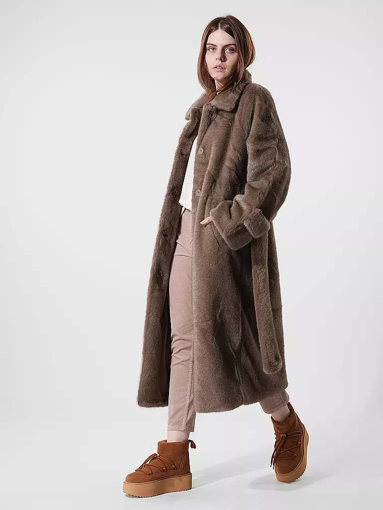 MEOTINE | Cappotto in pelliccia sintetica | Marrone chiaro